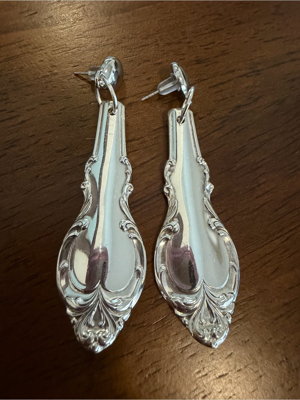 Silverware Drop Earrings